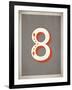 Vintage 8 Grey-Kindred Sol Collective-Framed Art Print