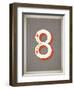 Vintage 8 Grey-Kindred Sol Collective-Framed Art Print