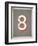 Vintage 8 Grey-Kindred Sol Collective-Framed Art Print