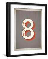 Vintage 8 Grey-Kindred Sol Collective-Framed Art Print