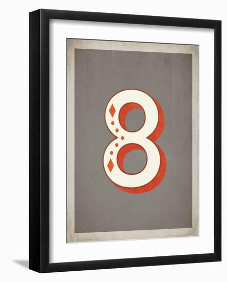 Vintage 8 Grey-Kindred Sol Collective-Framed Art Print