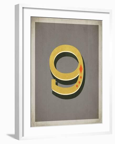 Vintage 9 Grey-Kindred Sol Collective-Framed Art Print