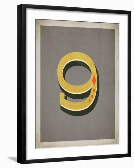 Vintage 9 Grey-Kindred Sol Collective-Framed Art Print