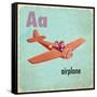 Vintage ABC- A-null-Framed Stretched Canvas