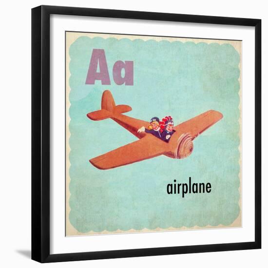 Vintage ABC- A-null-Framed Giclee Print