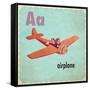 Vintage ABC- A-null-Framed Stretched Canvas