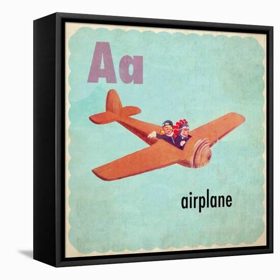 Vintage ABC- A-null-Framed Stretched Canvas