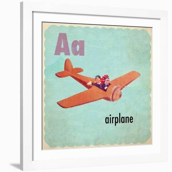 Vintage ABC- A-null-Framed Giclee Print