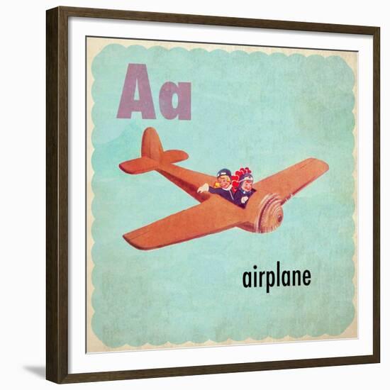 Vintage ABC- A-null-Framed Giclee Print