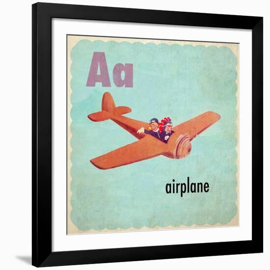 Vintage ABC- A-null-Framed Giclee Print