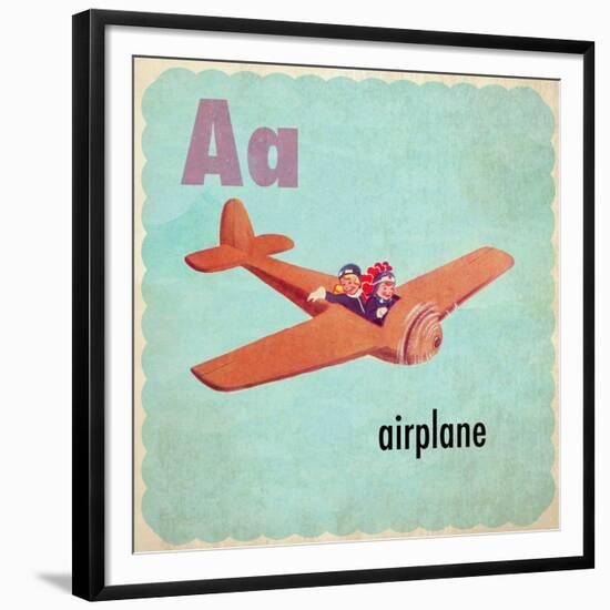 Vintage ABC- A-null-Framed Giclee Print