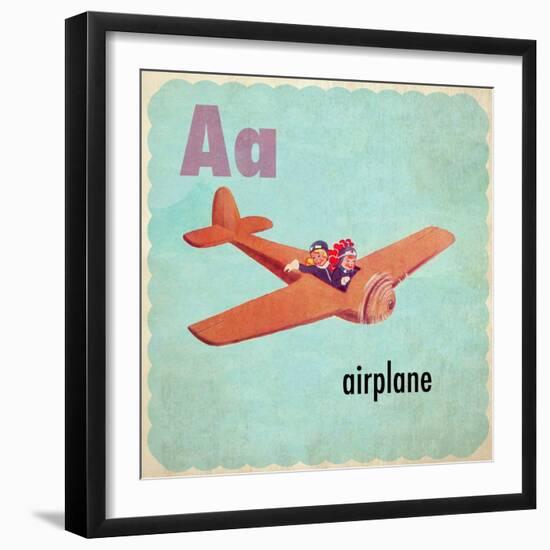 Vintage ABC- A-null-Framed Giclee Print