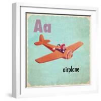 Vintage ABC- A-null-Framed Giclee Print