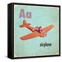 Vintage ABC- A-null-Framed Stretched Canvas