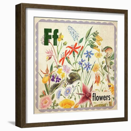 Vintage ABC- F-null-Framed Giclee Print