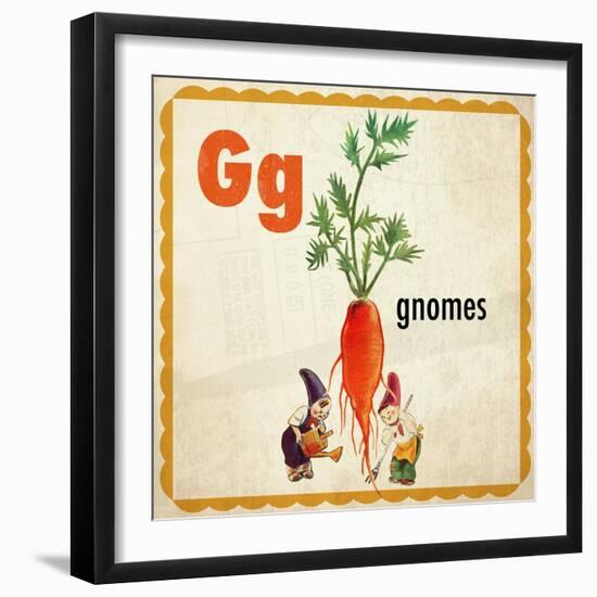 Vintage ABC- G-null-Framed Giclee Print