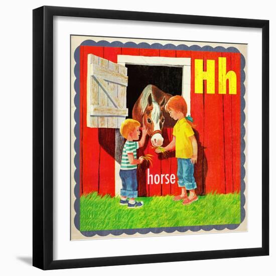 Vintage ABC- H-null-Framed Giclee Print