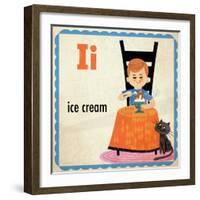 Vintage ABC- I-null-Framed Giclee Print