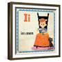 Vintage ABC- I-null-Framed Giclee Print