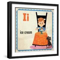 Vintage ABC- I-null-Framed Giclee Print