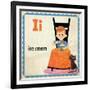 Vintage ABC- I-null-Framed Giclee Print