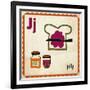 Vintage ABC- J-null-Framed Giclee Print