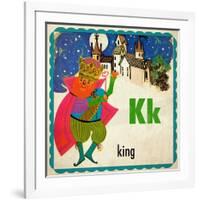 Vintage ABC- K-null-Framed Giclee Print