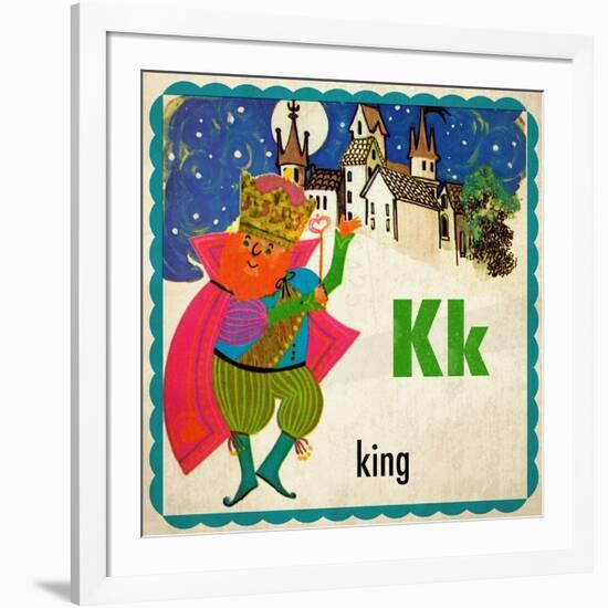 Vintage ABC- K-null-Framed Giclee Print