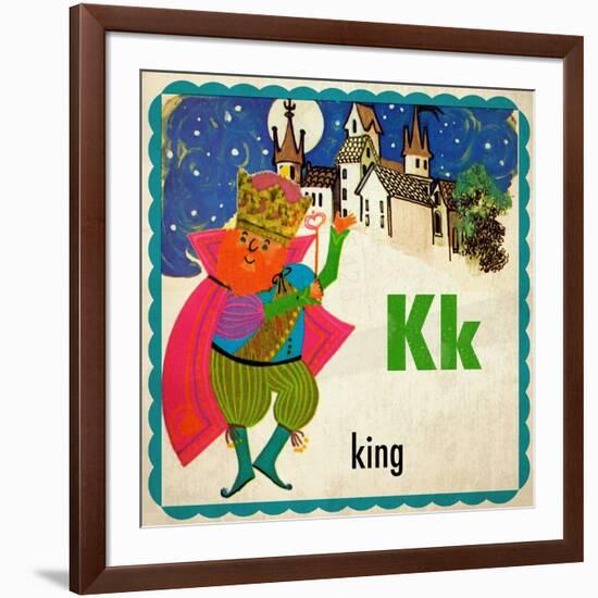 Vintage ABC- K-null-Framed Giclee Print