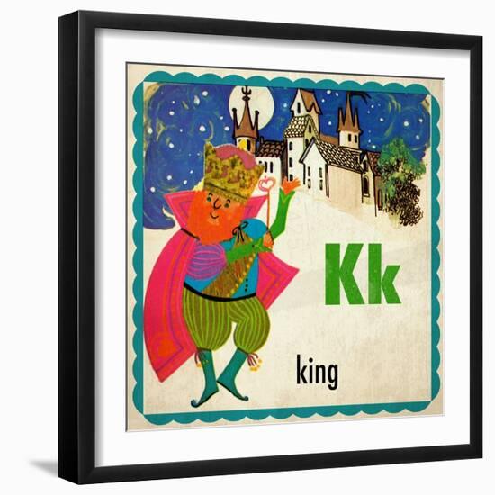 Vintage ABC- K-null-Framed Giclee Print