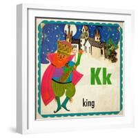 Vintage ABC- K-null-Framed Giclee Print