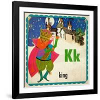 Vintage ABC- K-null-Framed Giclee Print