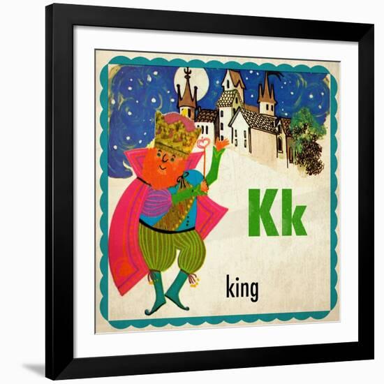 Vintage ABC- K-null-Framed Giclee Print