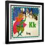 Vintage ABC- K-null-Framed Giclee Print