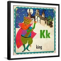 Vintage ABC- K-null-Framed Giclee Print