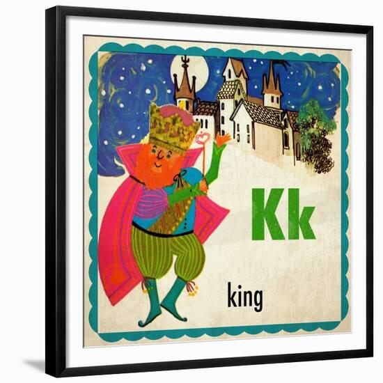 Vintage ABC- K-null-Framed Giclee Print