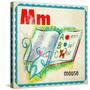 Vintage ABC- M-null-Stretched Canvas