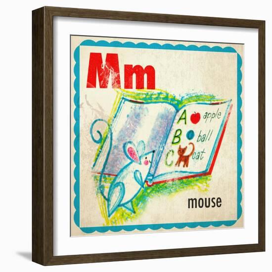 Vintage ABC- M-null-Framed Giclee Print