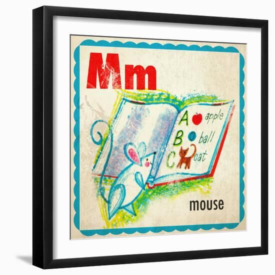 Vintage ABC- M-null-Framed Giclee Print