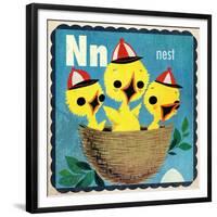 Vintage ABC- N-null-Framed Giclee Print