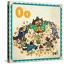 Vintage ABC- O-null-Stretched Canvas