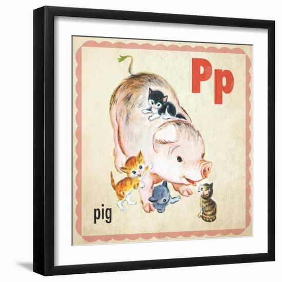 Vintage ABC- P-null-Framed Giclee Print