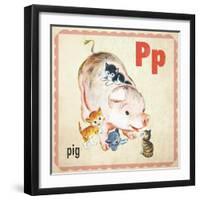 Vintage ABC- P-null-Framed Giclee Print