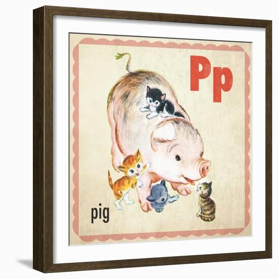 Vintage ABC- P-null-Framed Giclee Print