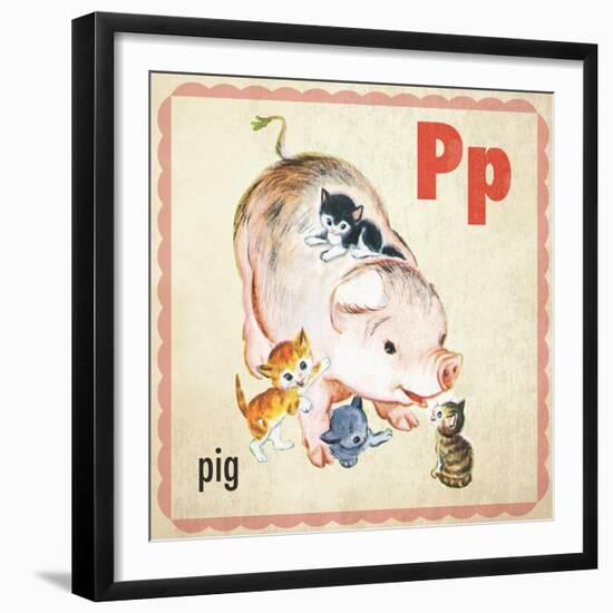 Vintage ABC- P-null-Framed Giclee Print