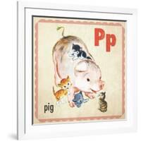 Vintage ABC- P-null-Framed Giclee Print