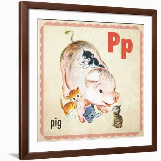 Vintage ABC- P-null-Framed Giclee Print