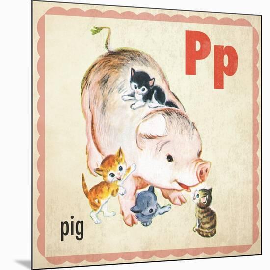 Vintage ABC- P-null-Mounted Giclee Print