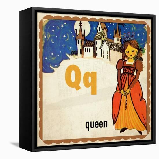 Vintage ABC-Q-null-Framed Stretched Canvas
