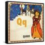 Vintage ABC-Q-null-Framed Stretched Canvas